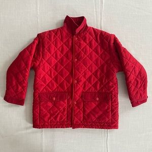 Jacardi Red Quilted lightweight Jacket